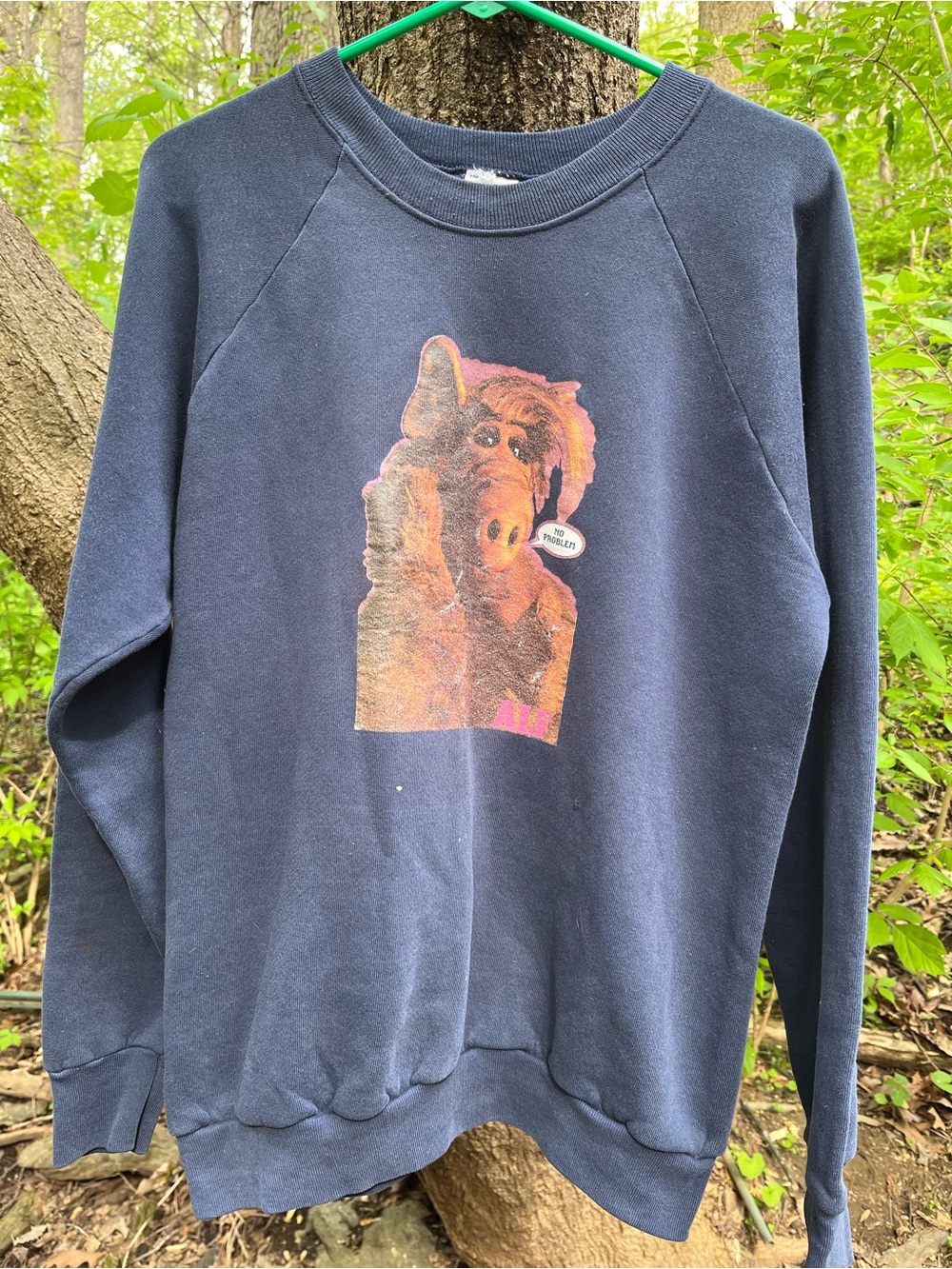 Vintage 1989 ALF Crewneck Sweatshirt Men’s XL Navy Blue w Imperfections